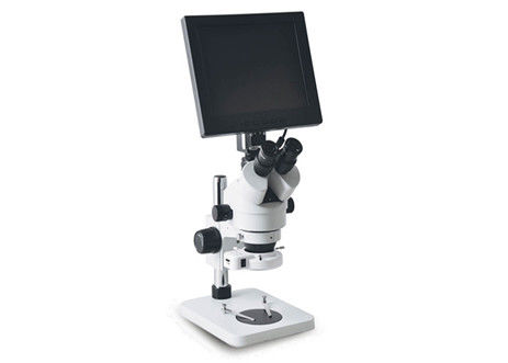 Microscopio estéreo binocular del enfoque 7X-45X con el monitor de color de la pantalla de visualización y la luz del LED para la reparación del teléfono móvil