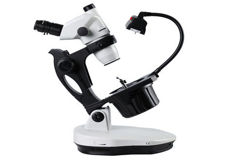 microscopio estéreo del enfoque de 7W 0.6X 100m m Trinocular para el ajuste de la joyería