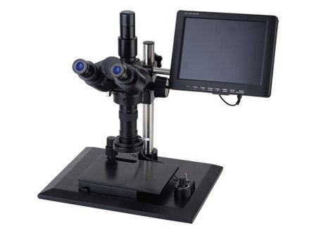 Microscopio video industrial del microscopio estéreo del enfoque de WF10X/18mm 1X blanco