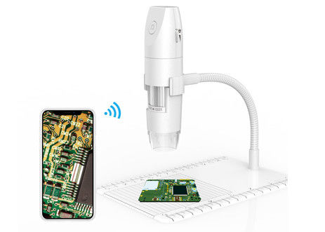 Microscopio caliente 1000X 1080P de Digitaces Wifi del microscopio de la venta del color blanco