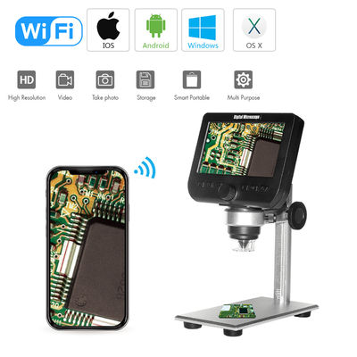 Microscopio portátil de Wifi Digital del PDA del soporte 1080P 1000X del lechón para el ordenador de Ipad IPhone Android