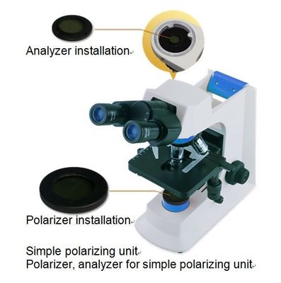 ODM polarizante del microscopio biológico del laboratorio del campo oscuro con el ocular de 20m m